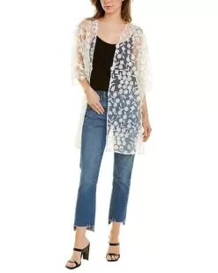 Anne Klein Oversized Sheer Cardigan Women