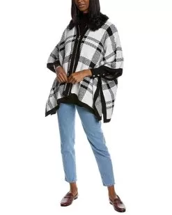 Anne Klein Plaid Poncho Women