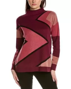 Anne Klein Geo Jacquard Pullover Women