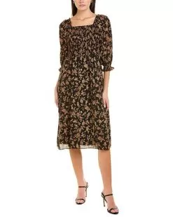 Smocked Midi Dress Women