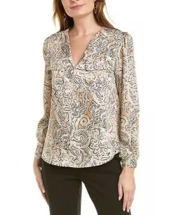 Printed Satin Twill Top Women