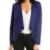 Anne Klein Suede Drape-Front Jacket Women