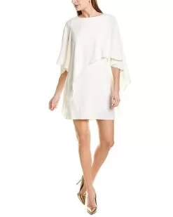 Halston Blair Cape Mini Dress Women