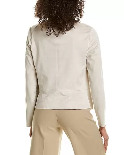 Anne Klein Drape Front Peplum Jacket Women 2 Anne Klein Drape Front Peplum Jacket Women - Image 2