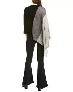 Horizonal Stripes Cashmere Poncho Women -Fashion Clothing Store 1055044613 RLLD 2