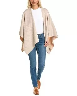 Emberly Herringbone Poncho Women