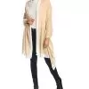 Contrast Border Cashmere Travel Wrap Women