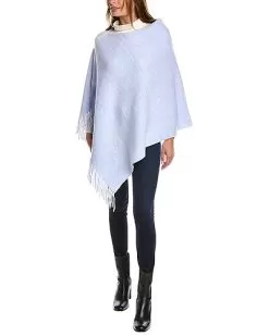 Double Face Reversible Wool Poncho Women