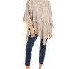 Noelle Cheetah Cashmere Poncho Women