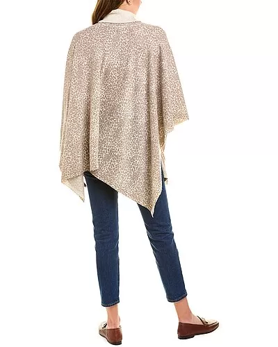 Noelle Cheetah Cashmere Poncho Women 2 Noelle Cheetah Cashmere Poncho Women - Image 2
