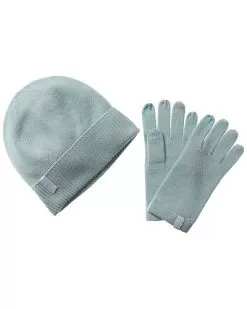 Hat & Gloves Set Women Grey