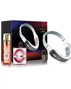 6.77oz Red Wine And Relax With EMS Jaw & Neck Lifting Device Women