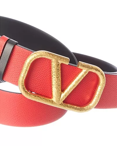 Valentino VLogo 40mm Reversible Leather Belt Women 3 Valentino VLogo 40mm Reversible Leather Belt Women - Image 3