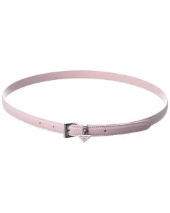Prada Logo Charm Saffiano Leather Belt Women
