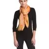 Women's Orange Chevron Print Scarf
