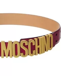 MOSCHINO Logo Embellished Leather Belt Women 4 MOSCHINO Logo Embellished Leather Belt Women -Fashion Clothing Store 1111420889 RLLD 2
