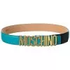 MOSCHINO Logo Lettering Buckle Leather Belt Women