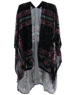 Velvet Poncho Women