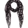 Alexander McQueen Jeweled Button Biker Scarf Women