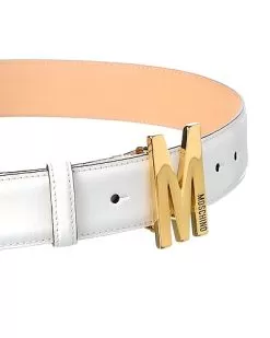 MOSCHINO M Logo Patent Belt Women -Fashion Clothing Store 1111455813 RLLD 2