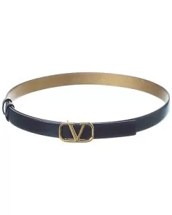 Valentino VLogo 20mm Reversible Leather Belt Women