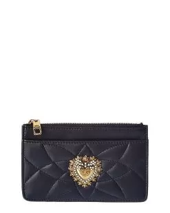 Dolce & Gabbana Votion Quilted Leather Card Holder Women