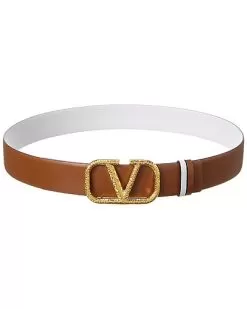 Valentino VLogo Reversible Leather Belt Women