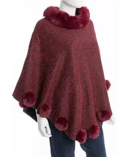 Pom Pom Poncho Women