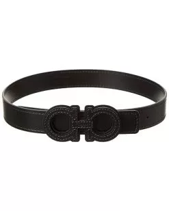 Salvatore Ferragamo Aura Leather Belt Women