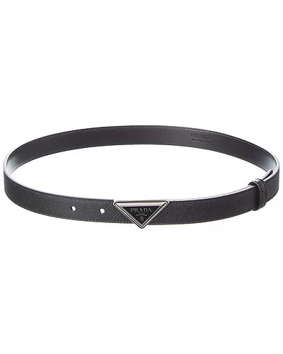 Prada Logo Saffiano Leather Belt Women 1 Prada Logo Saffiano Leather Belt Women