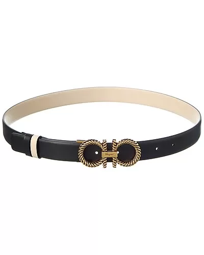 Salvatore Ferragamo Gancini Reversible & Adjustable Leather Belt Women 2 Salvatore Ferragamo Gancini Reversible & Adjustable Leather Belt Women - Image 2