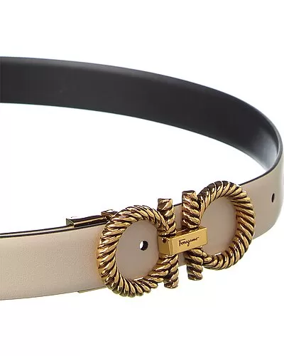 Salvatore Ferragamo Gancini Reversible & Adjustable Leather Belt Women 3 Salvatore Ferragamo Gancini Reversible & Adjustable Leather Belt Women - Image 3
