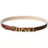 Versace Lettering Logo Leather Belt Women
