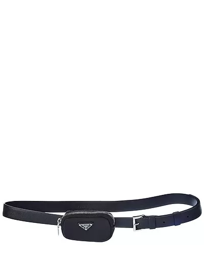 Prada Pouch Saffiano Leather Belt Women 1 Prada Pouch Saffiano Leather Belt Women