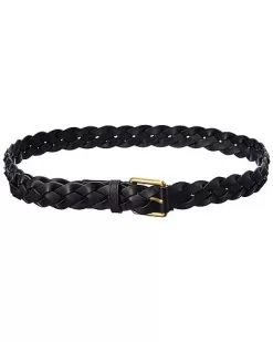 Michael Kors Collection Braided Leather Belt Women