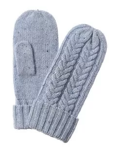 Twist Cable Cashmere Mittens Women