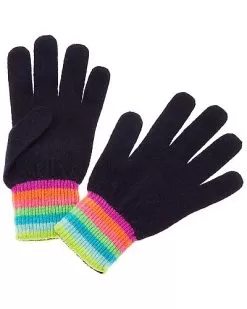 Gradient Stripe Cashmere Gloves Women