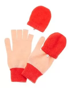 Colorblocked Cashmere Mittens Women
