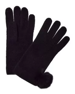 Pom Pom Cashmere Gloves Women