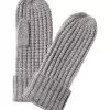 Waffle Stitch Wool Mittens Women