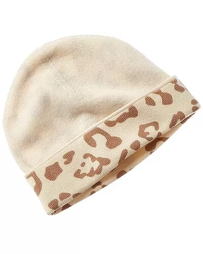 Reversible Animal Print Cashmere Hat Women 1 Reversible Animal Print Cashmere Hat Women