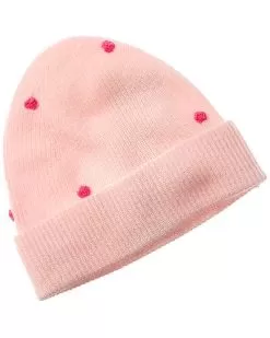 Bobble Cashmere Beanie Women