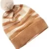 Zebra Pom Cashmere Hat Women