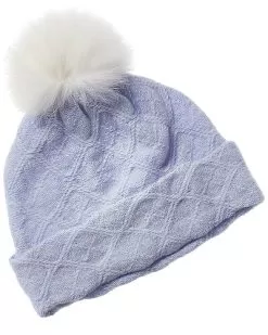 Pom Cross Country Stitch Wool & Cashmere-Blend Hat Women
