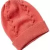 Sugar Coral Cashmere Cable Hat Women