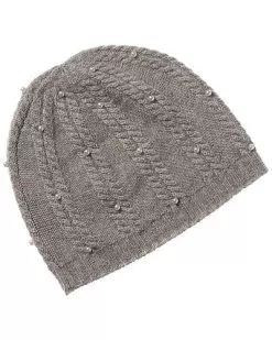 Pearl Studded Cashmere Beanie Women