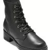 Cole Haan Mea Waterproof Leather Combat Boot Women