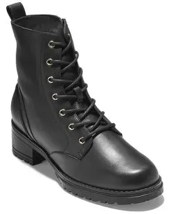 Cole Haan Mea Waterproof Leather Combat Boot Women