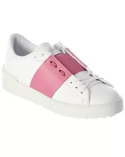 Valentino Rockstud Open Leather Sneaker Women