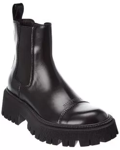 Balenciaga Tractor Leather Bootie Women
